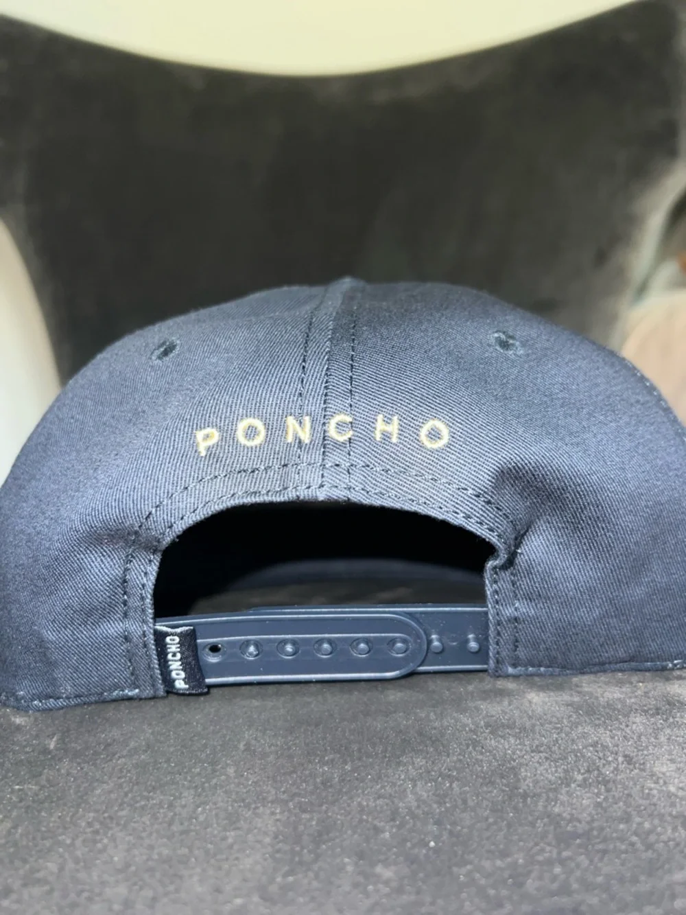 Poncho Outdoors Navy Snapback Armadillo Rope Hat with Gold Accent - Picture 2 of 7